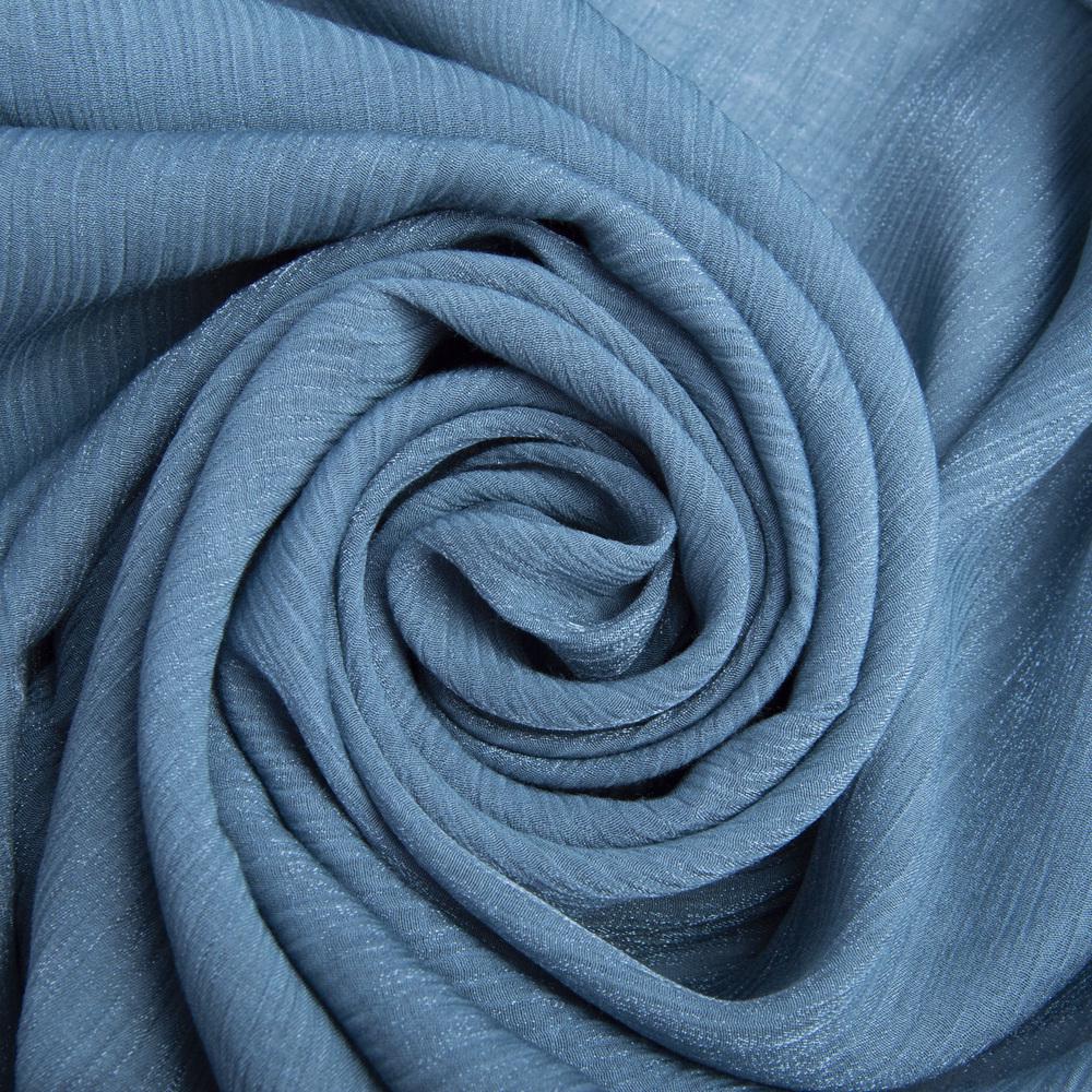 Ткань шифон блеск Сандрикс однотонная Сине-зеленый (24642)