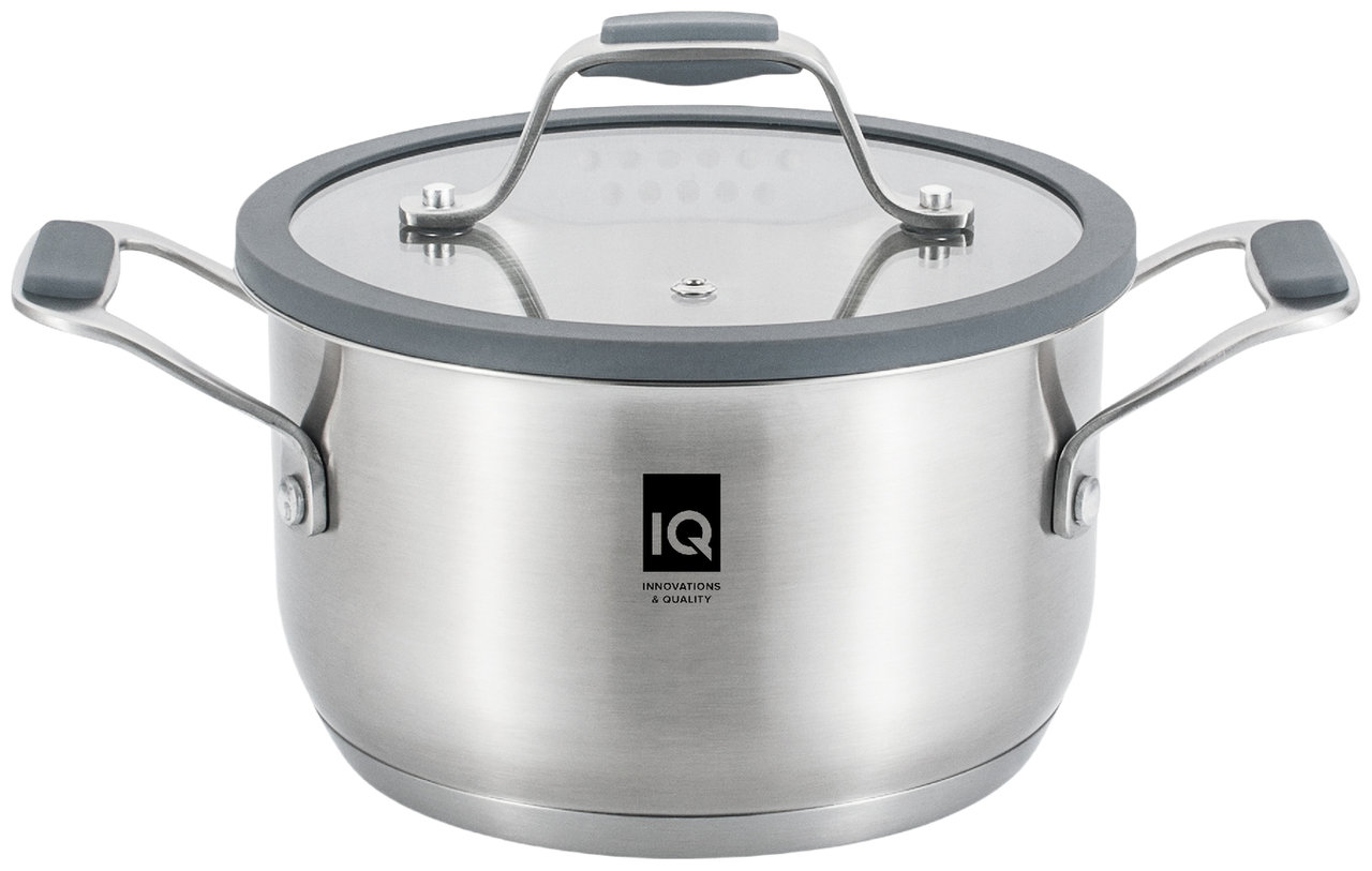 Каструля IQ Be Brave нержавіюча сталь 2,3 л з кришкою 18 см (IQ-2052-18) Каструля IQ Be Brave нержавіюча сталь 2,3 л з кришкою 18 см (IQ-2052-18)