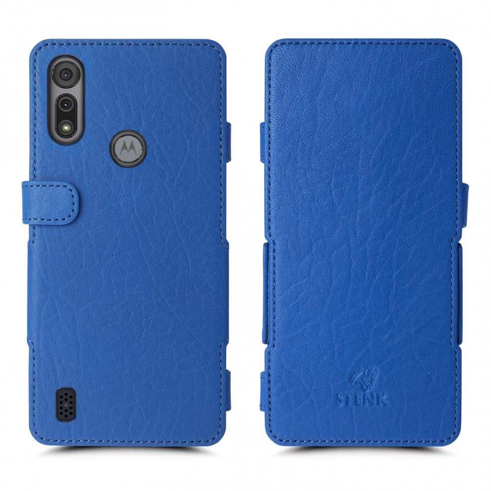 Чехол книжка Stenk Prime для Motorola Moto E6s Ярко-синий (66969)