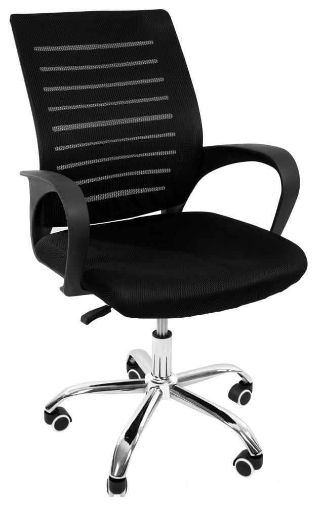 Кресло на колесах Bonro B-618 со спинкой до 120 кг Черный (106-76-40030005)