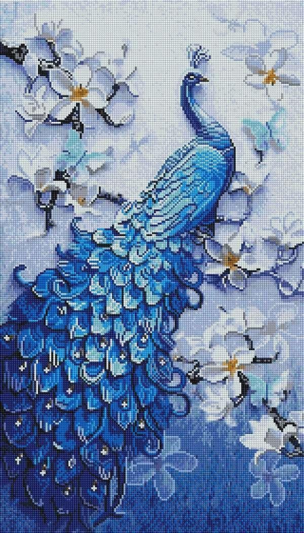 Алмазная мозаика ColorArt Пава у цветах (SS815)