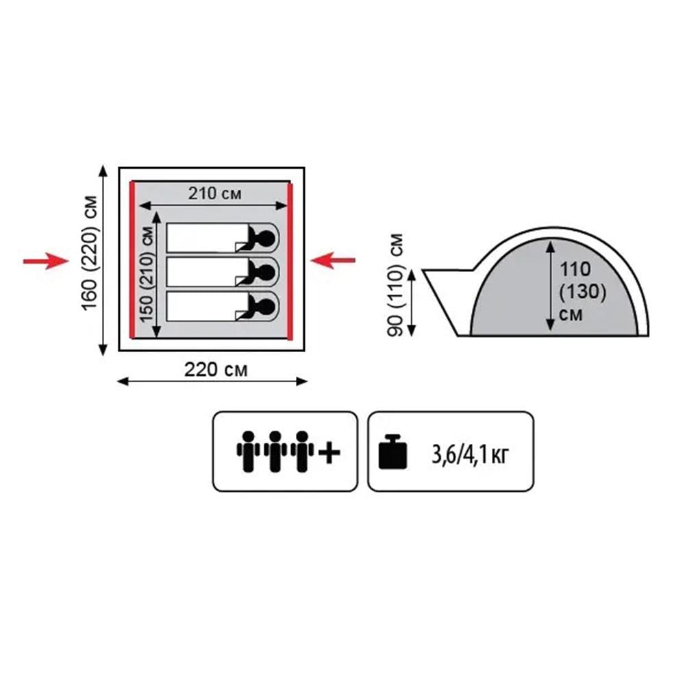 Намет Tramp Lite Wonder 2 Olive (UTLT-005-olive) - фото 25 Намет Tramp Lite Wonder 2 Olive (UTLT-005-olive) - фото 25