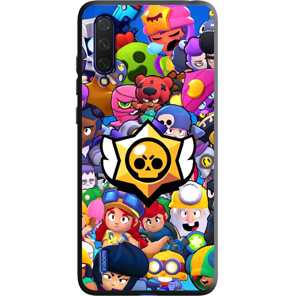 Чехол BoxFace Xiaomi Mi 9 Lite Brawl Stars Черный силикон (38311-up2389-38694)