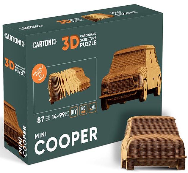 Конструктор картонный Cartonic 3D Puzzle Mini cooper - фото 1