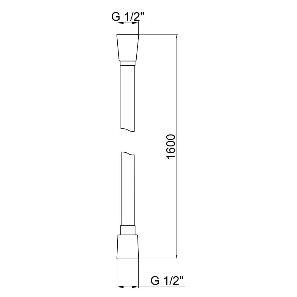 Шланг для душу Q-tap Hadice PVC160B 1,6 м - фото 2