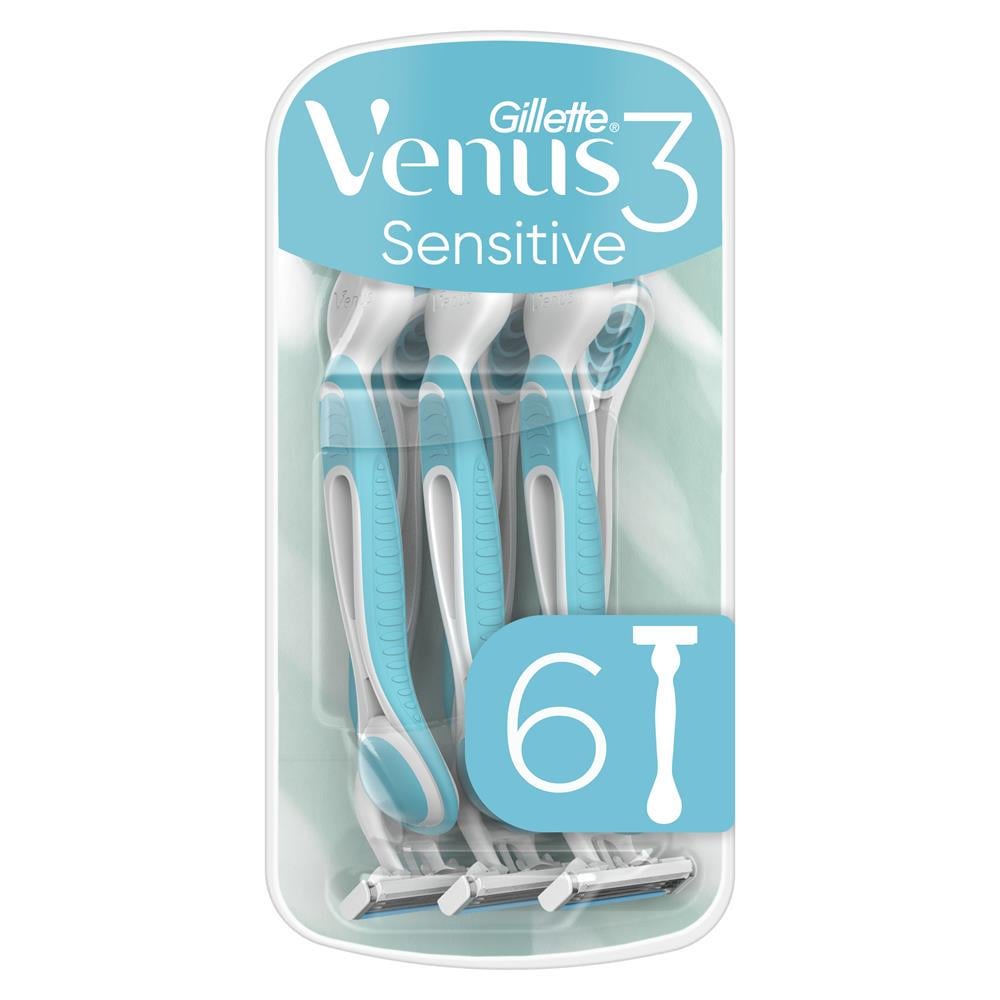 Набор станков для бритья женских GILLETTE Venus 3 Sensitive одноразовые 6 шт. (31158918)