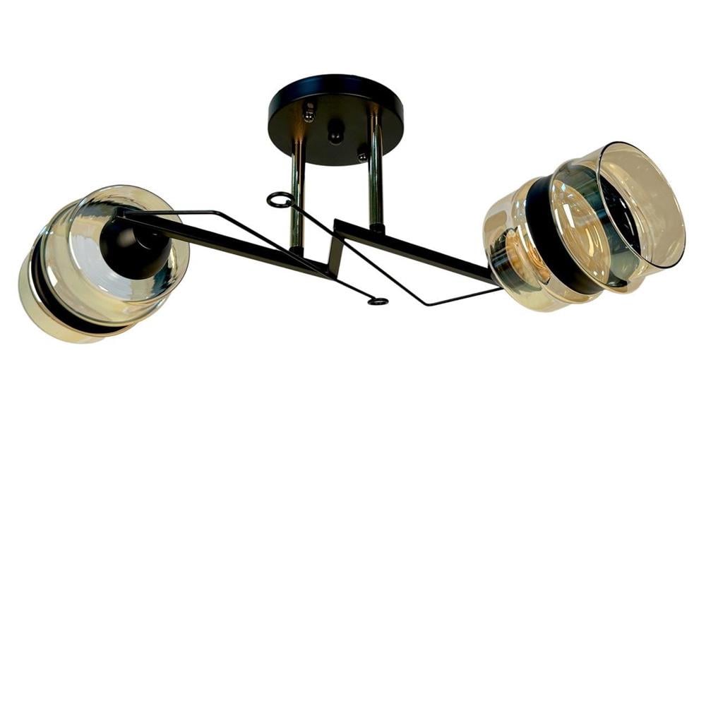 Люстра потолочная Light House SC-20079/2 BK/FG 530х260х185 мм Черный/Золотой