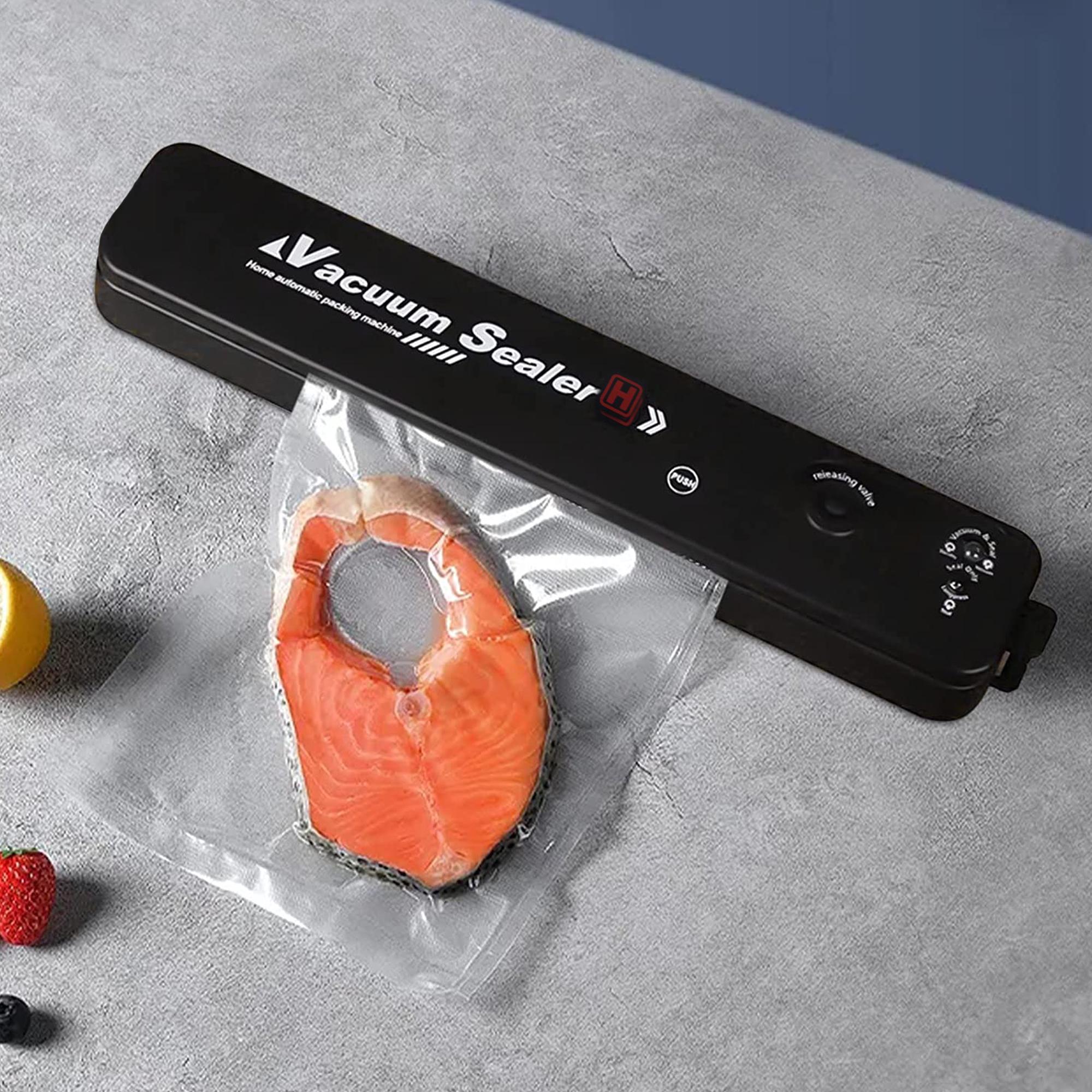 Бытовой вакуумный упаковщик продуктов Vacuum Sealer с функцией запаивания пакетов Черный (65449) - фото 2