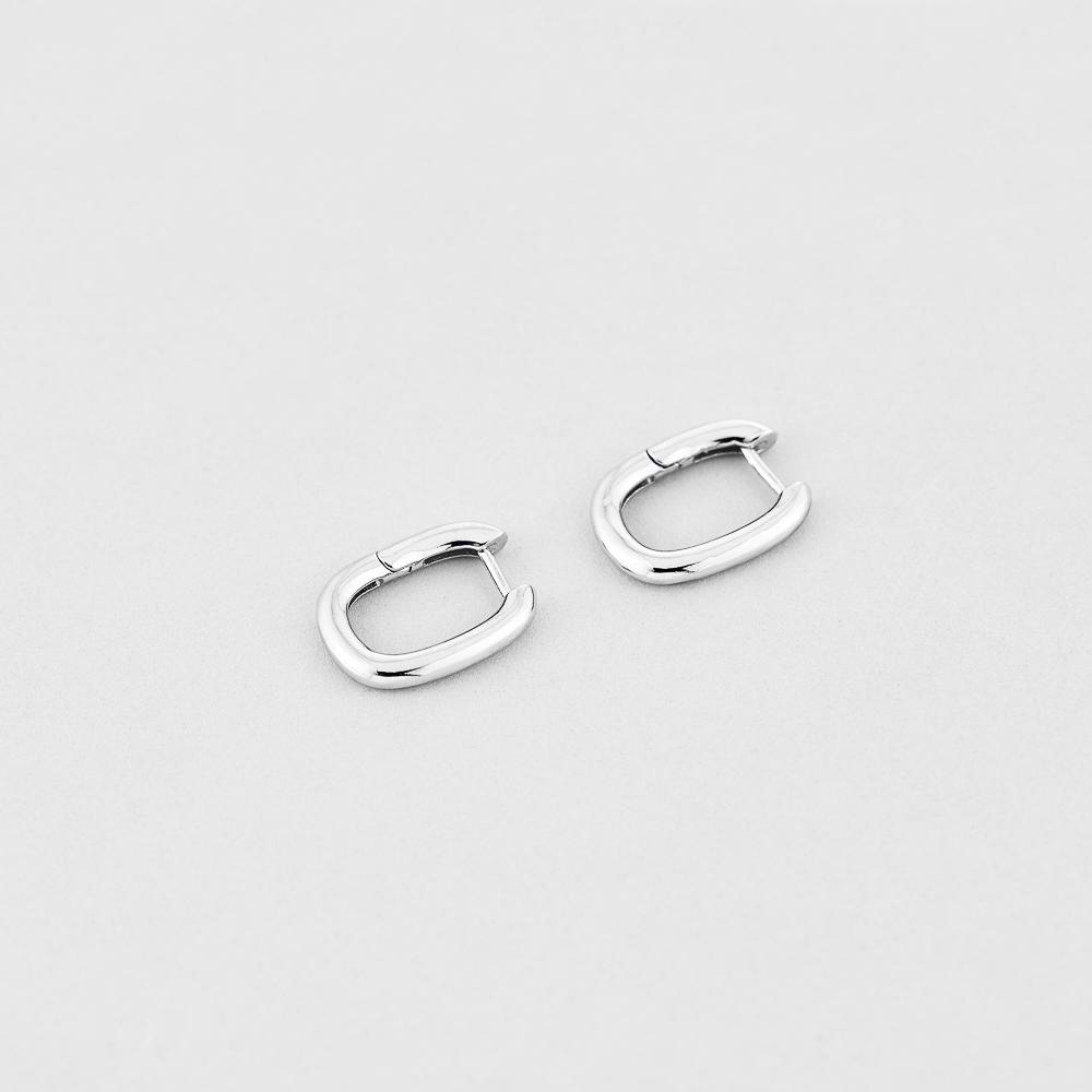 Серебряные серьги Minimal Нравственность (6707)