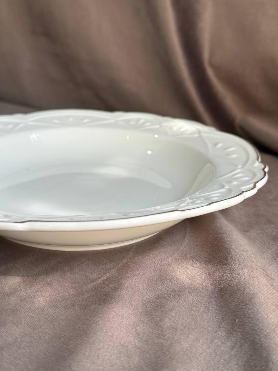 Тарілка супова YIWU HP-20-38 керамічна 22 см Білий (HP-20-38) - фото 2