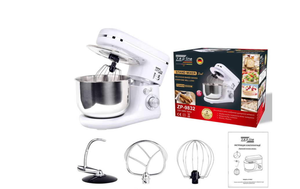 Міксер планетарний Zepline ZP-9832 стаціонарний з металевою чашею (27001611)