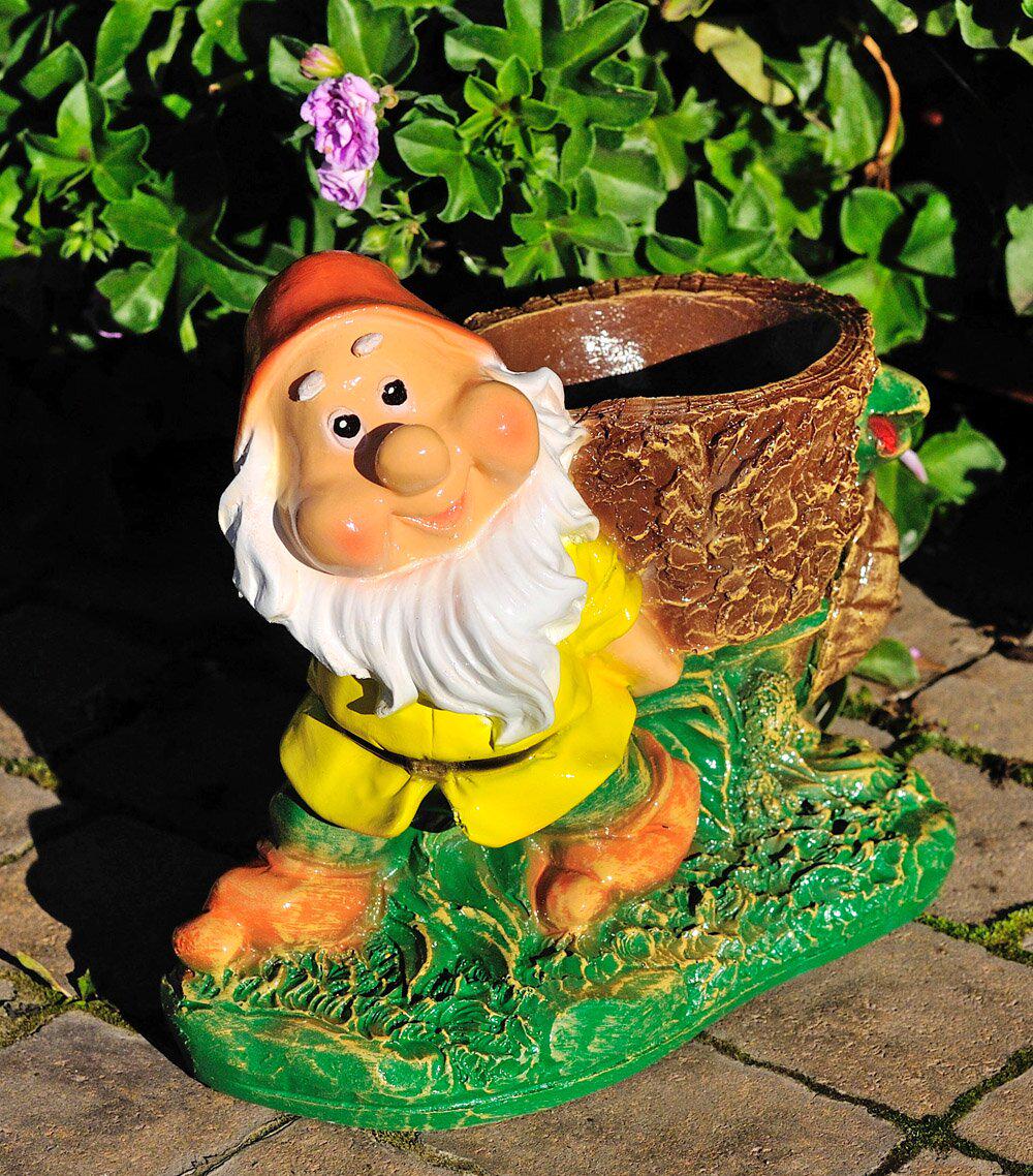 Подставка для цветов Гном с черепашкой 21 см (180) Подставка для цветов Гном с черепашкой 21 см (180)