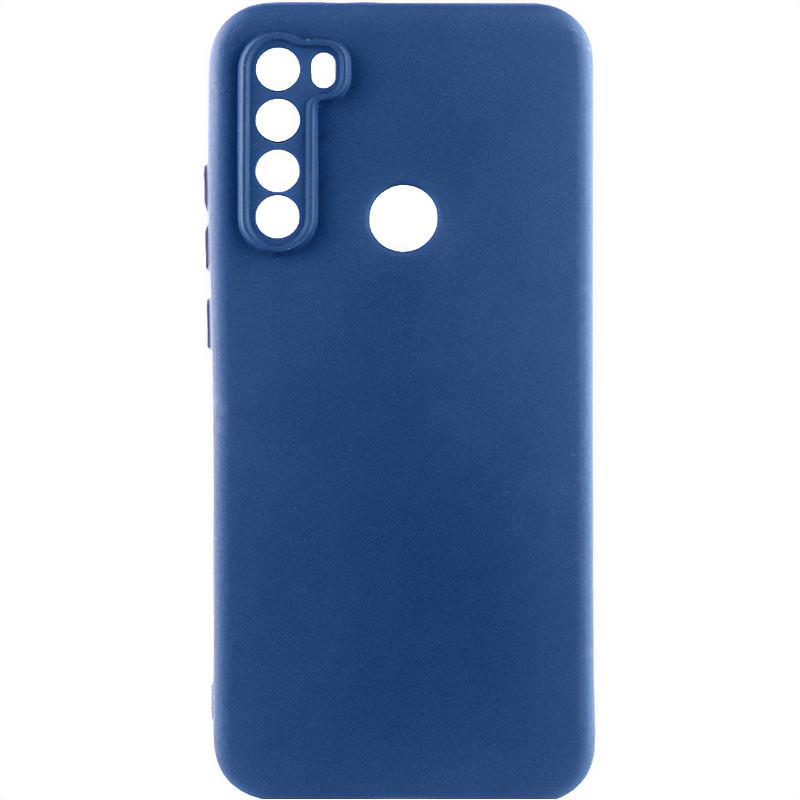 Противоударный чехол TPU GETMAN Liquid Silk Full Camera для Xiaomi Redmi Note 8T Синий / Navy Blue