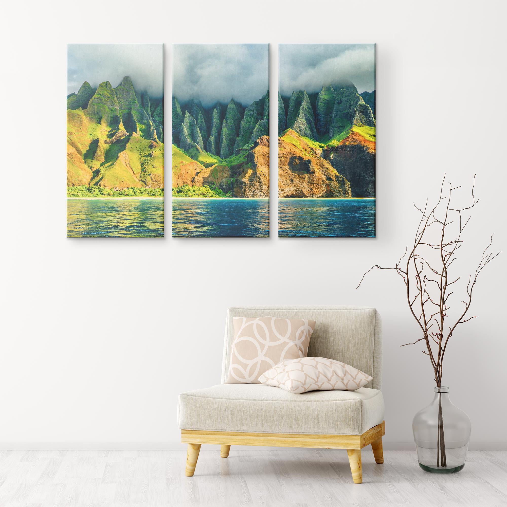 Модульная картина KIL Art Зеленые склоны из трех частей 78x48 см (M3_M_24)