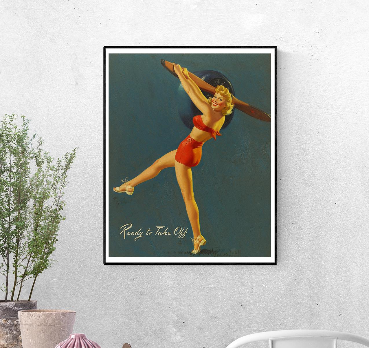 Постер Готова к взлету формат А-4 (pin_up0004012_Poster)