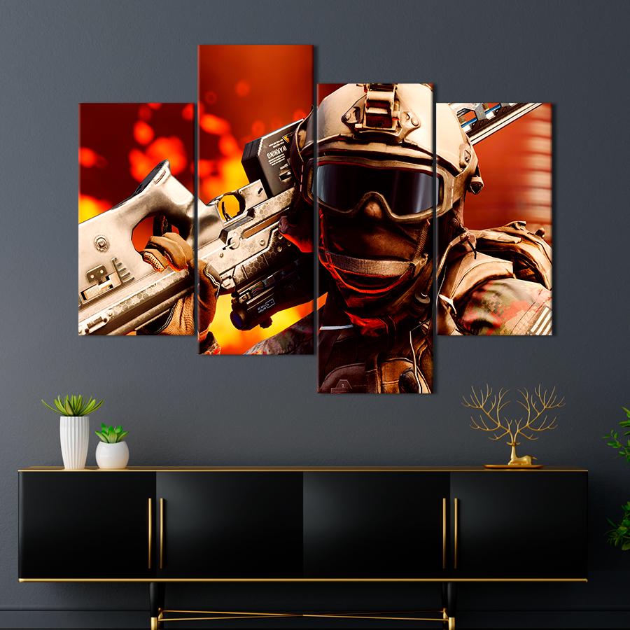 Настенний декор Компьютерная игра-шутер Standoff 2 129x90 см (A160-4)