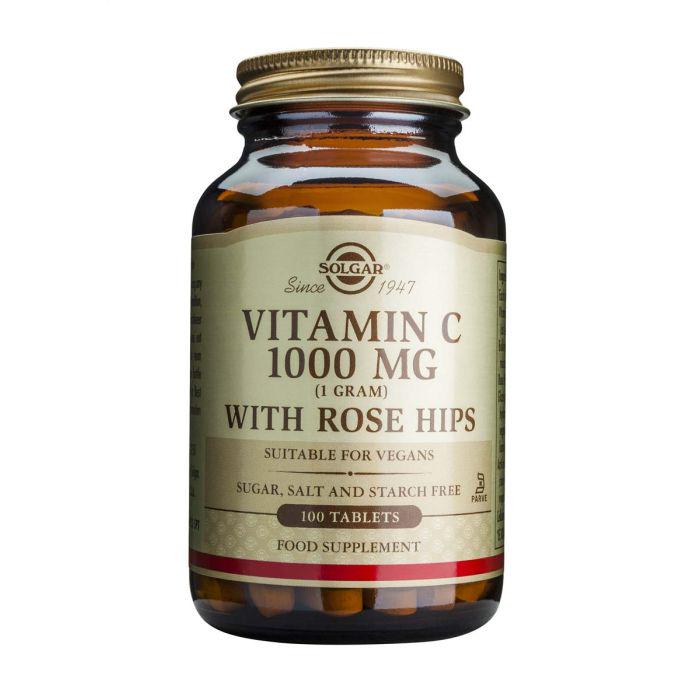 Витамин С Solgar Vitamin C 1000 mg With Rose Hips 100 таблеток