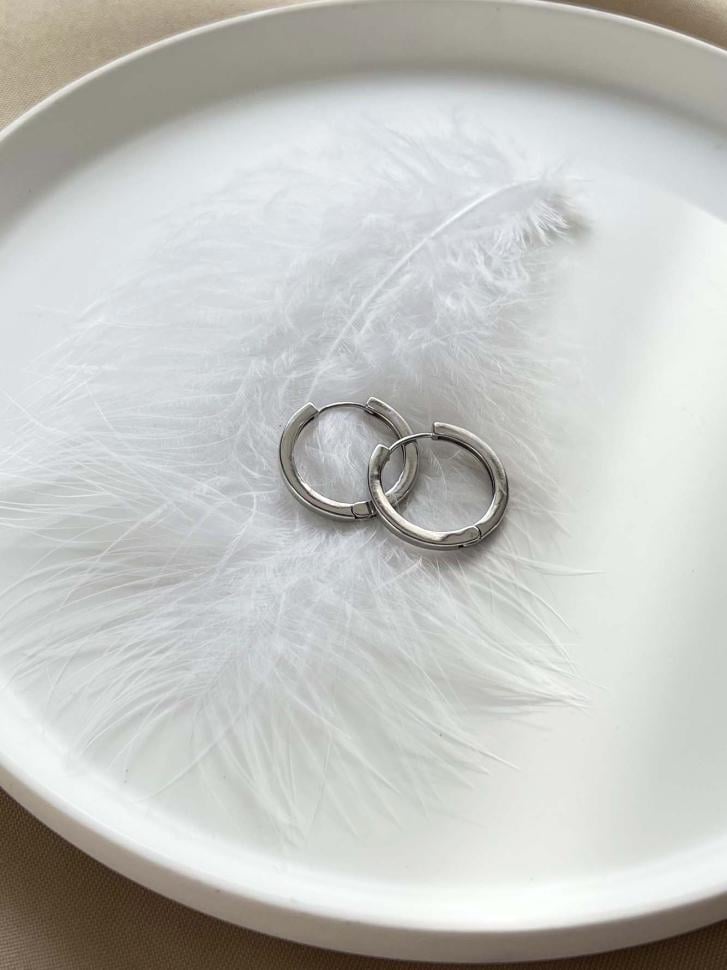 Сережки круглі під срібло (5393)