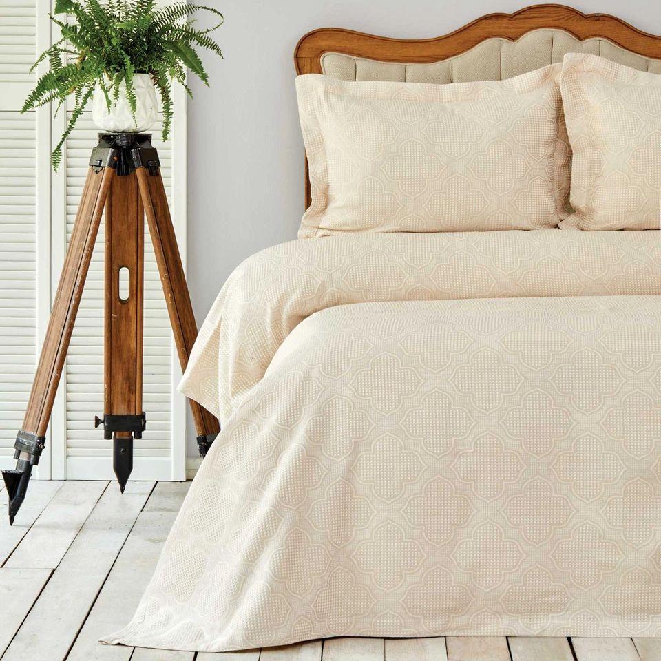 Покривало з наволочками Karaca Home Liya bej 250х240 євро Бежевий (svt-2000022286022) - фото 2