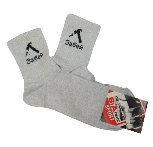Шкарпетки високі з написами Віатекс р. 41-42 Сірий (1159003006)