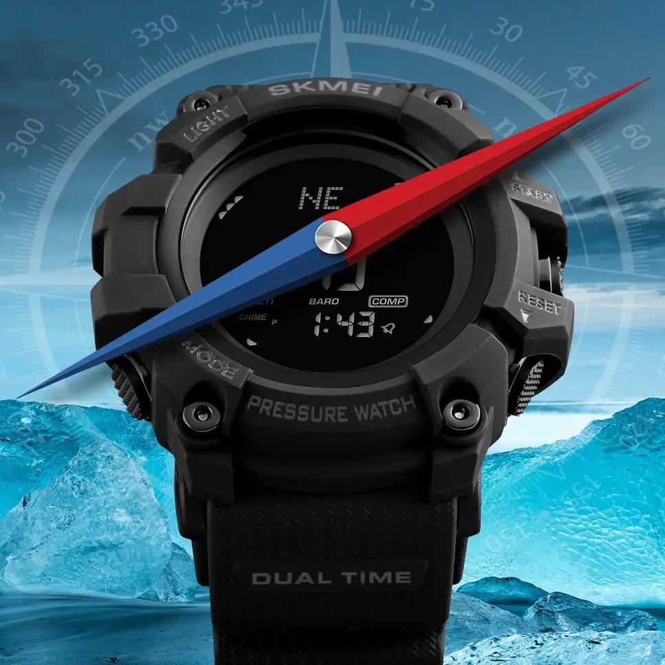 Наручные часы мужские Skmei Compass военные водостойкие с компасом Черный (1356) - фото 8 Наручные часы мужские Skmei Compass военные водостойкие с компасом Черный (1356) - фото 8