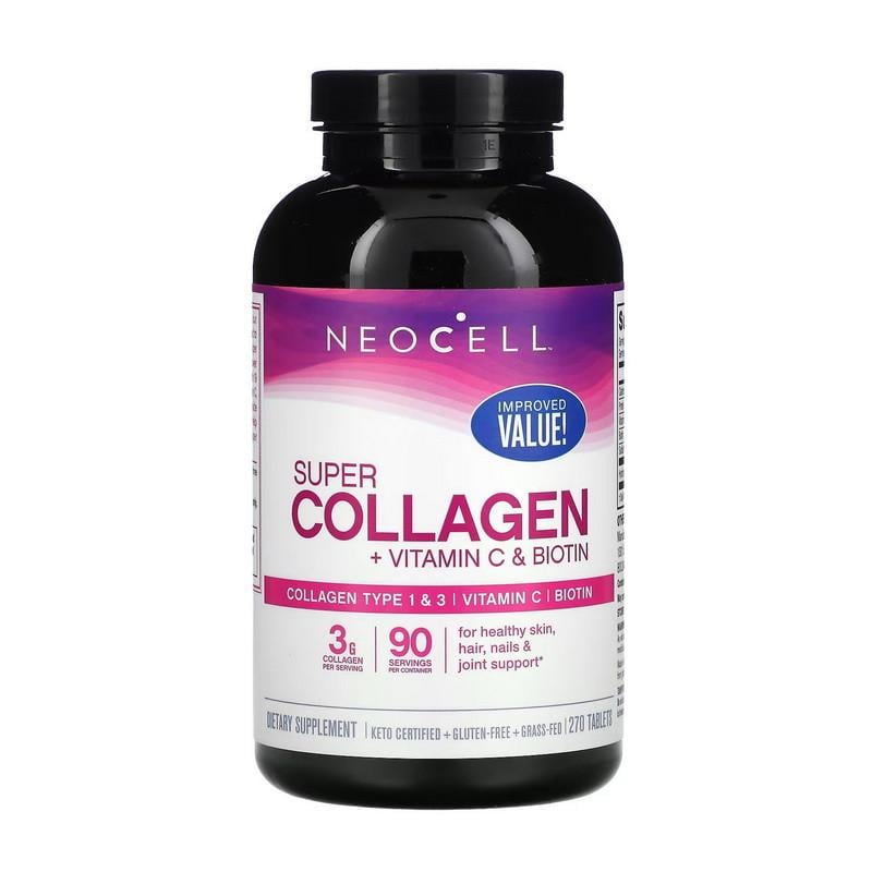 Колаген NeoCell Super Collagen + Vitamin C & Biotin 270 капс. (22317-01)