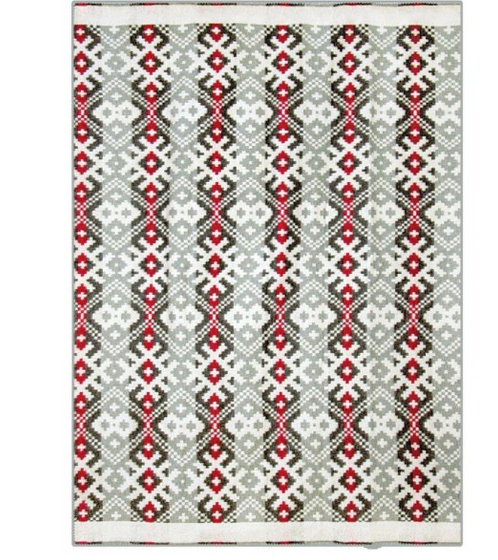 Одеяло Ярослав полушерстяное 170x205 см Серый-Коричневый-Красный (Yar1231/2.3)