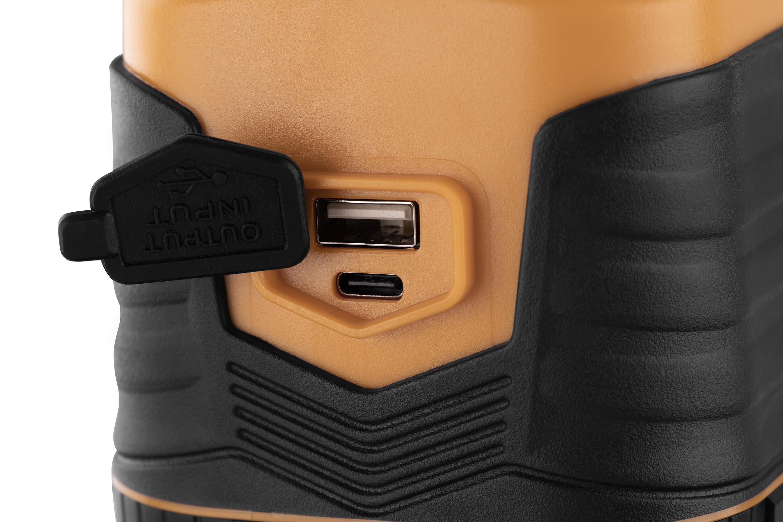 Фонарь кемпинговый аккумуляторный 2E USB-C 4400 мА/час 4 функции освещения 2E-PLBL1844 Черно-оранжевый - фото 4 Фонарь кемпинговый аккумуляторный 2E USB-C 4400 мА/час 4 функции освещения 2E-PLBL1844 Черно-оранжевый - фото 4