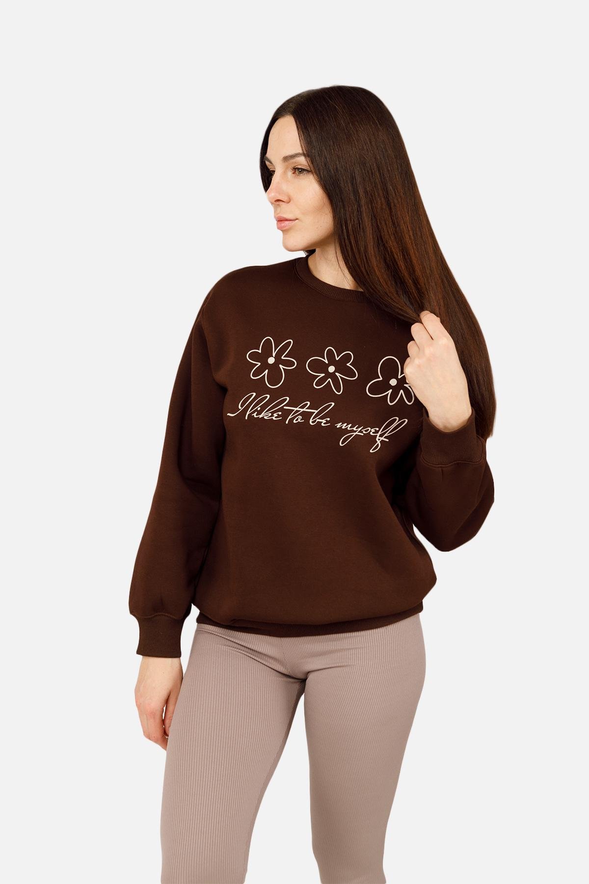 Світшот жіночий ЦБ-00262509 р. 50 Коричневий (SKT001027056) Світшот жіночий ЦБ-00262509 р. 50 Коричневий (SKT001027056)