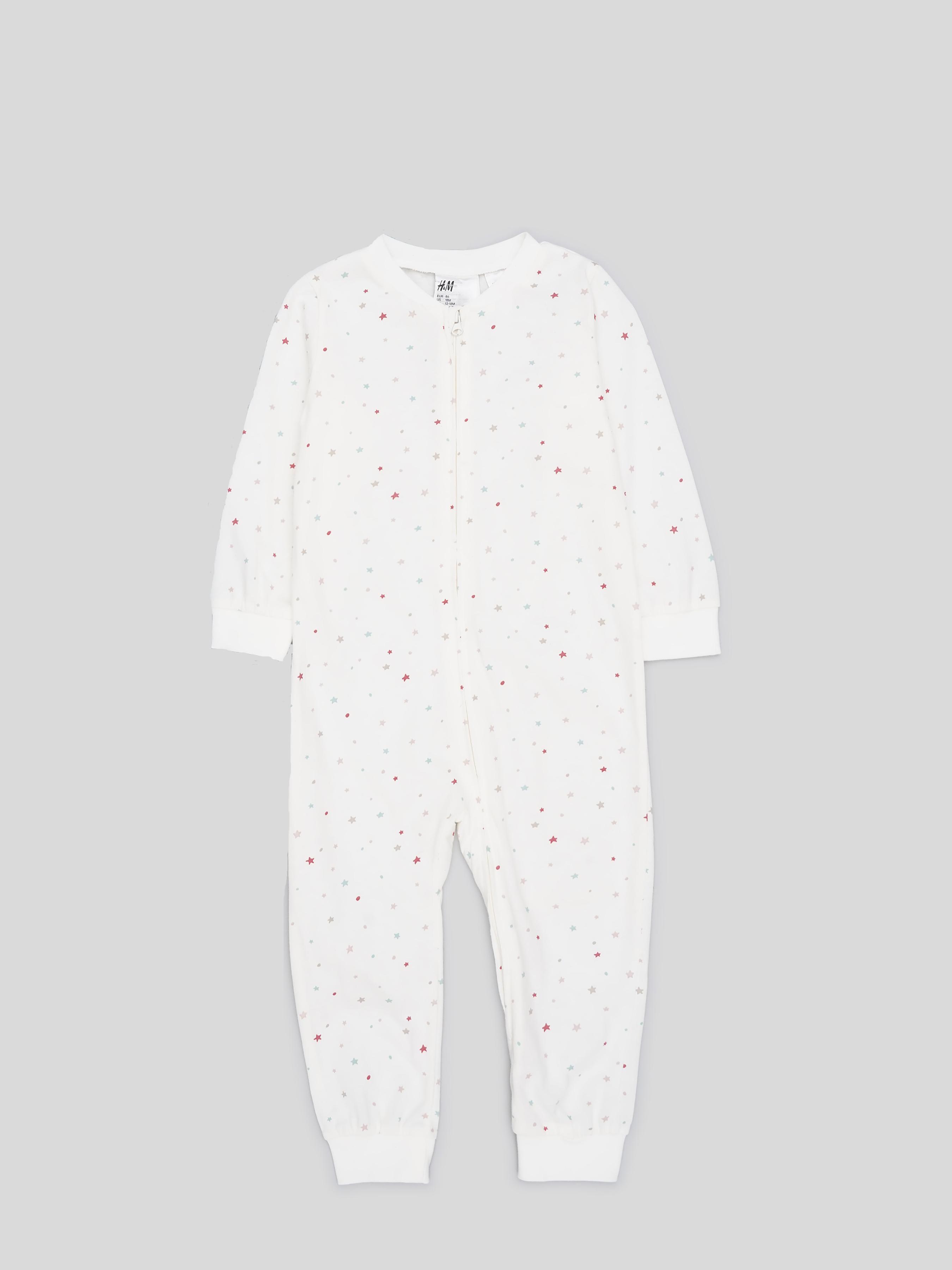 Піжама для немовлят H&М Зірки 98 см Молочний (A111271123502)