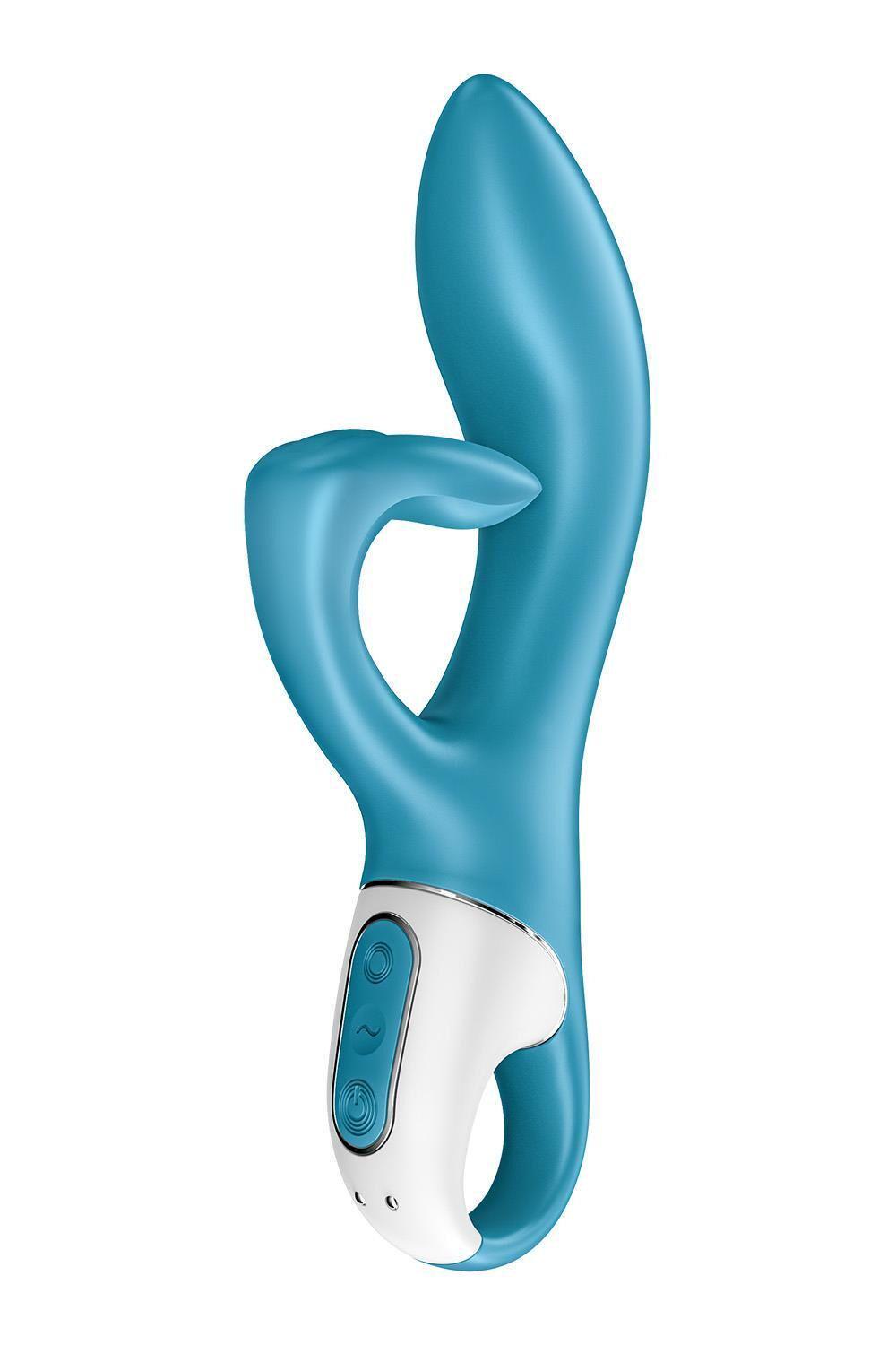 Вибратор-кролик с тройным отростком Satisfyer Embrace me 2 мотора ⌀ 3,6 см Turquoise (SO6284)