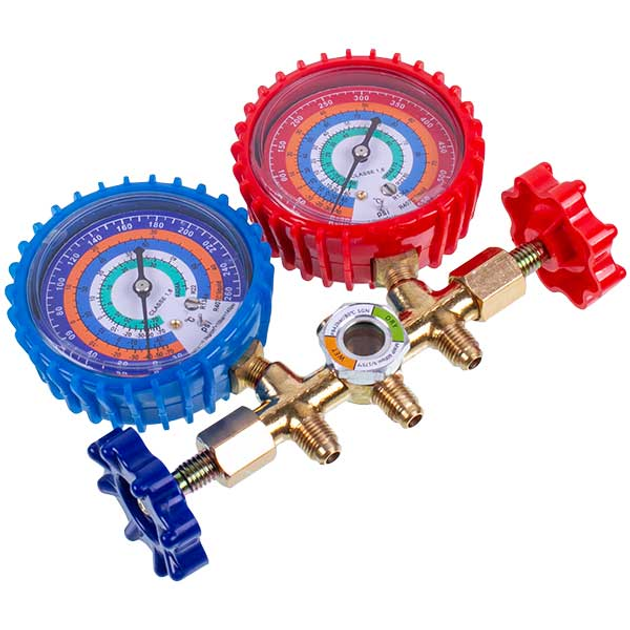 Коллектор манометрический 2-вентильный XM-R572G для R-22 с шлангами 3x180 см Коллектор манометрический 2-вентильный XM-R572G для R-22 с шлангами 3x180 см