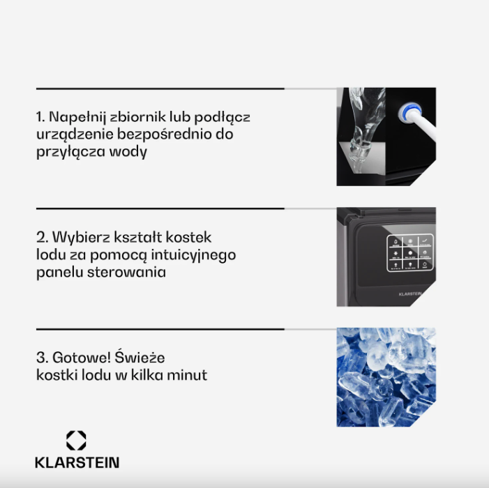 Льдогенератор KLARSTEIN ArcticBlend 3в1 до 20кг льда/6л измельчение льда и дозатор воды (10046192) - фото 4 Льдогенератор KLARSTEIN ArcticBlend 3в1 до 20кг льда/6л измельчение льда и дозатор воды (10046192) - фото 4