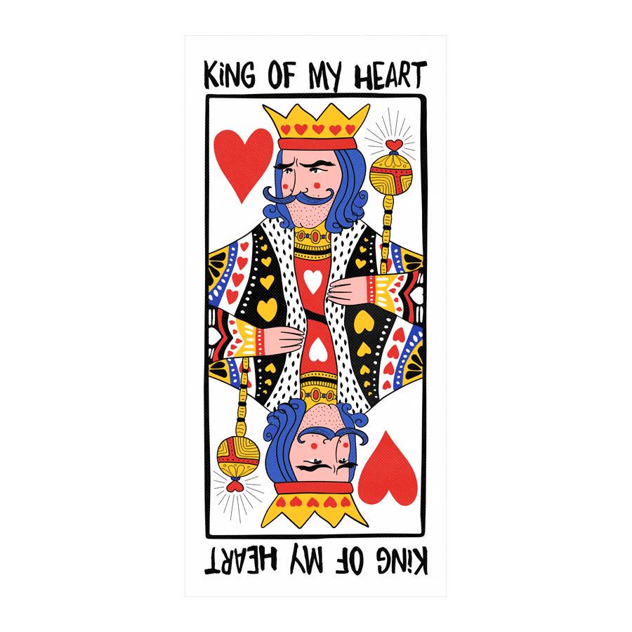 Полотенце с принтом King of my heart 150х70 см (PLB_21J031)
