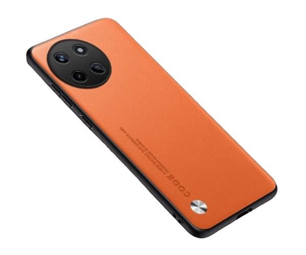 Кожаный чехол - накладка CODE Tactile Experience для Realme 11 4G Оранжевый Кожаный чехол - накладка CODE Tactile Experience для Realme 11 4G Оранжевый