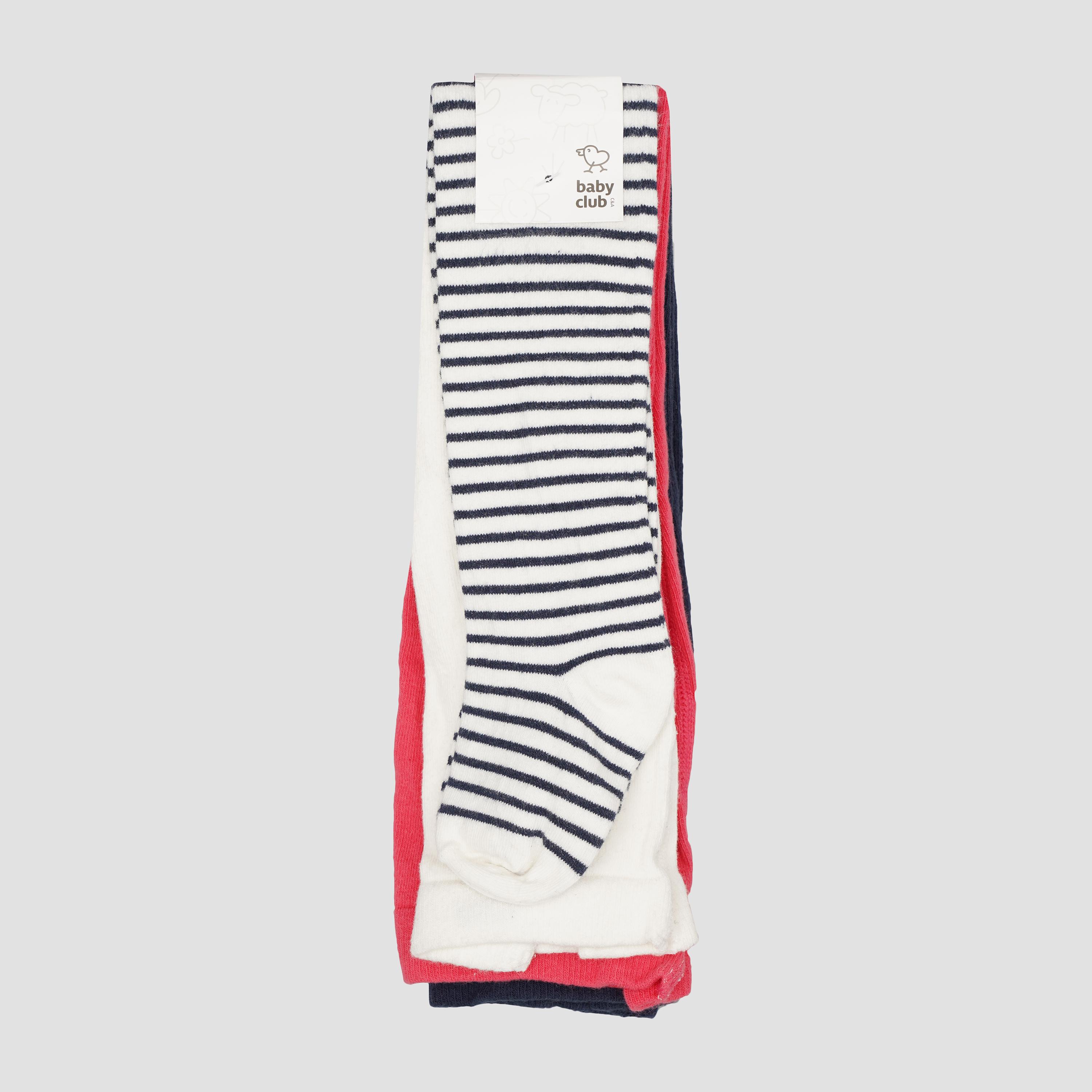 Колготки C&A 92-98 см 3 шт. Розовый/Белый/Синий (3182479440503)