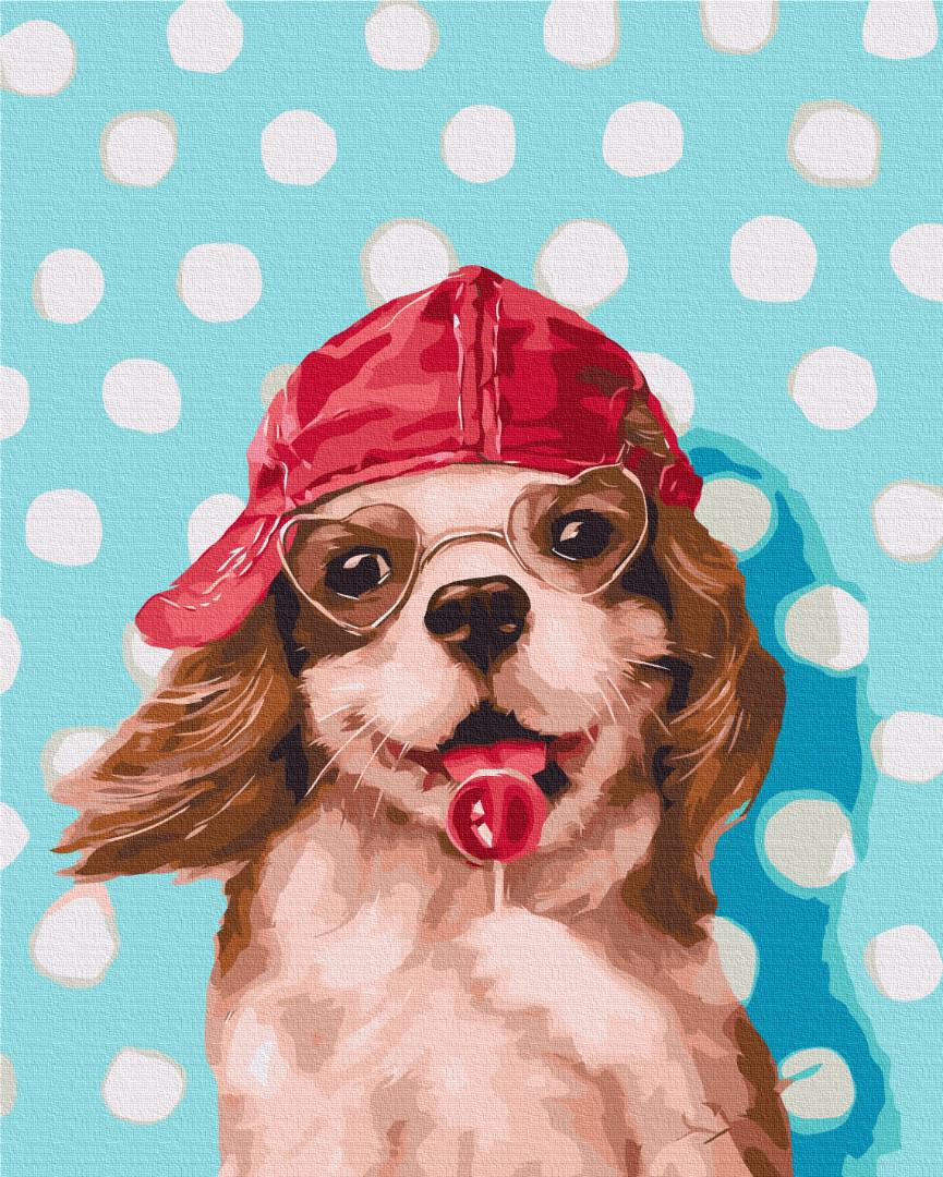 Картина по номерам Brushme Песик с леденцем 40x50 см (BS53618)