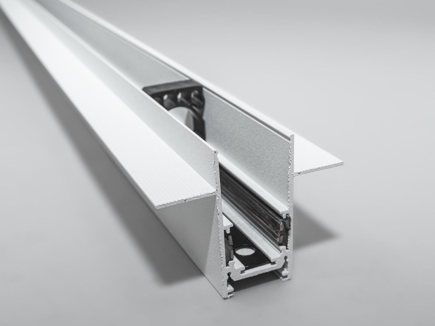 Рейлинг-шинопровод для магнитной трековой системы для гипсокартона 2 м (QY-CX103W-20-2M-WH)