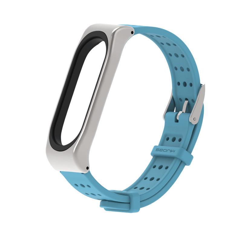 Ремешок для смарт-часов Xiaomi Mi Band 4/3 MiJobs Classical TPU Голубой (1704P)