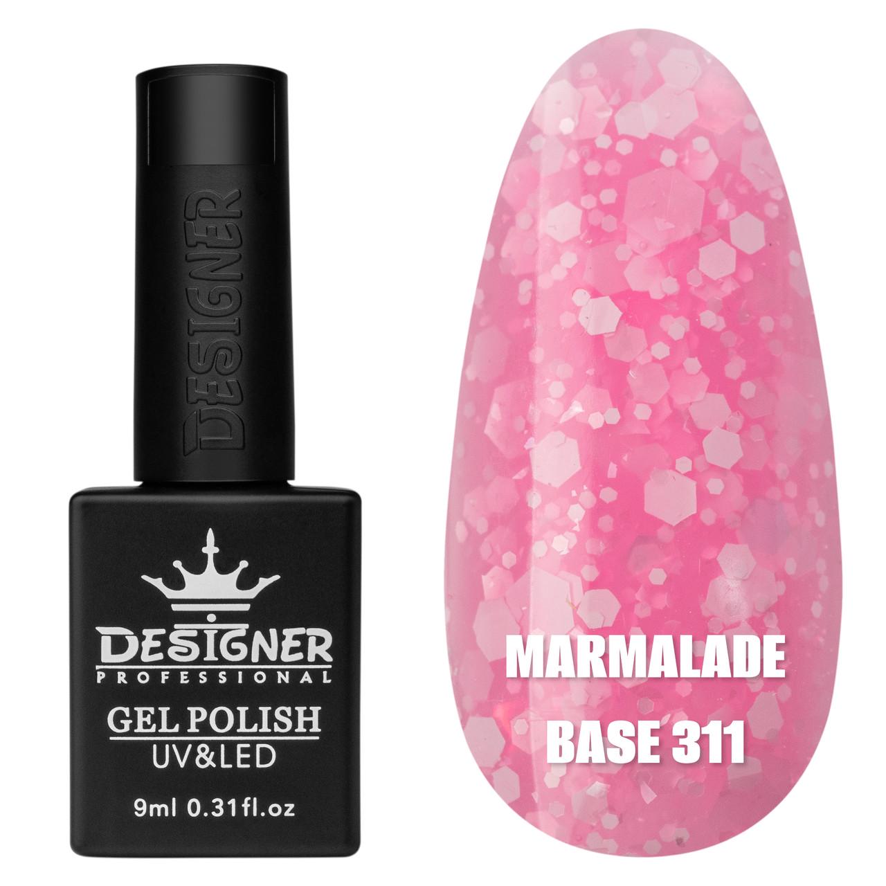 База цветная камуфлирующая Marmalade base Дизайнер шестигранниками 9 мл 311
