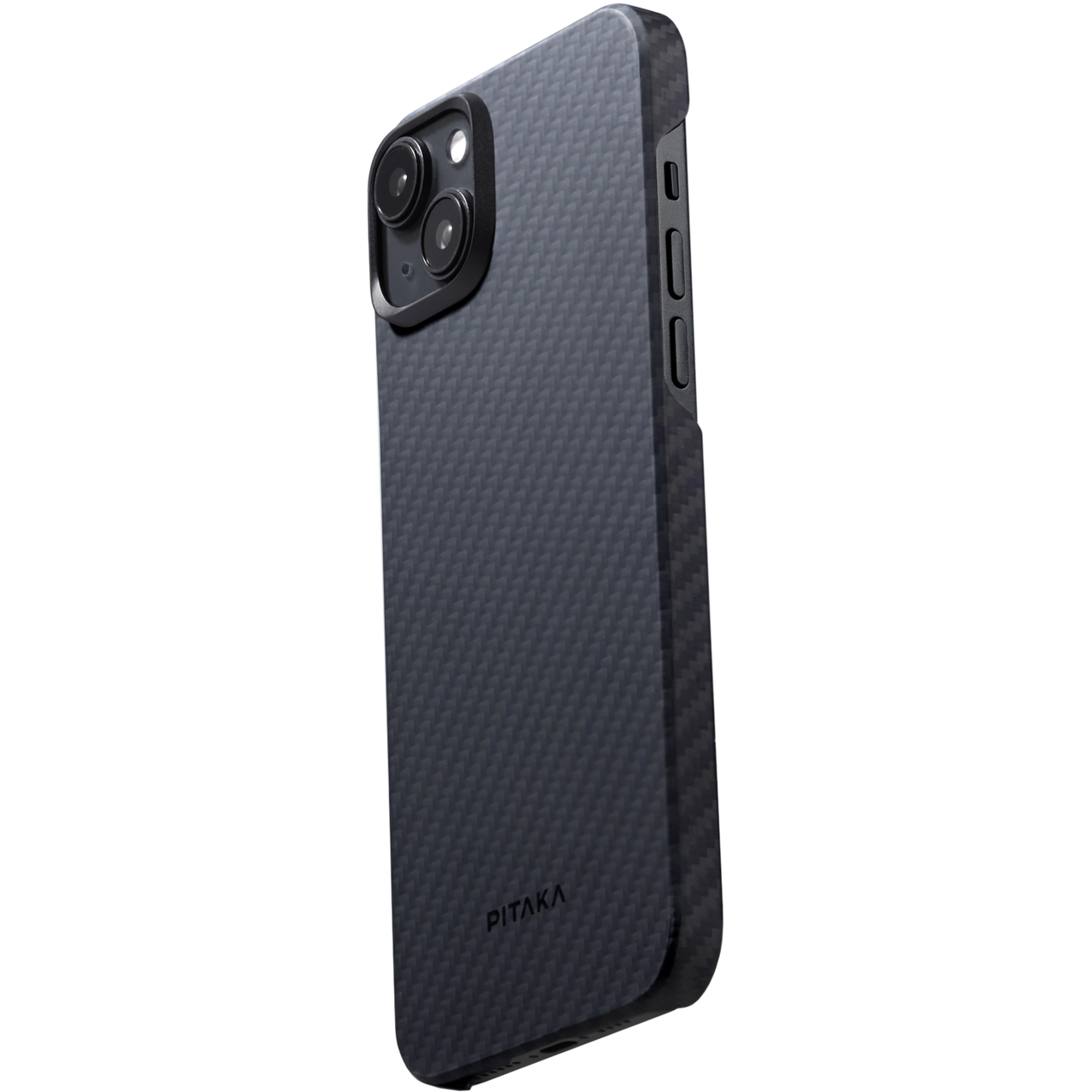 Чехол накладка Pitaka MagEZ Case 4 Twill 1500D for iPhone 15 Plus, Black/Grey (KI1501M) - фото 6