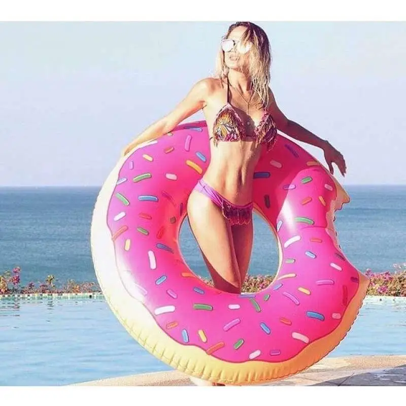 Надувной круг Пончик с эффектом надкуса 107 см Розовый (2603169722) - фото 6 Надувной круг Пончик с эффектом надкуса 107 см Розовый (2603169722) - фото 6