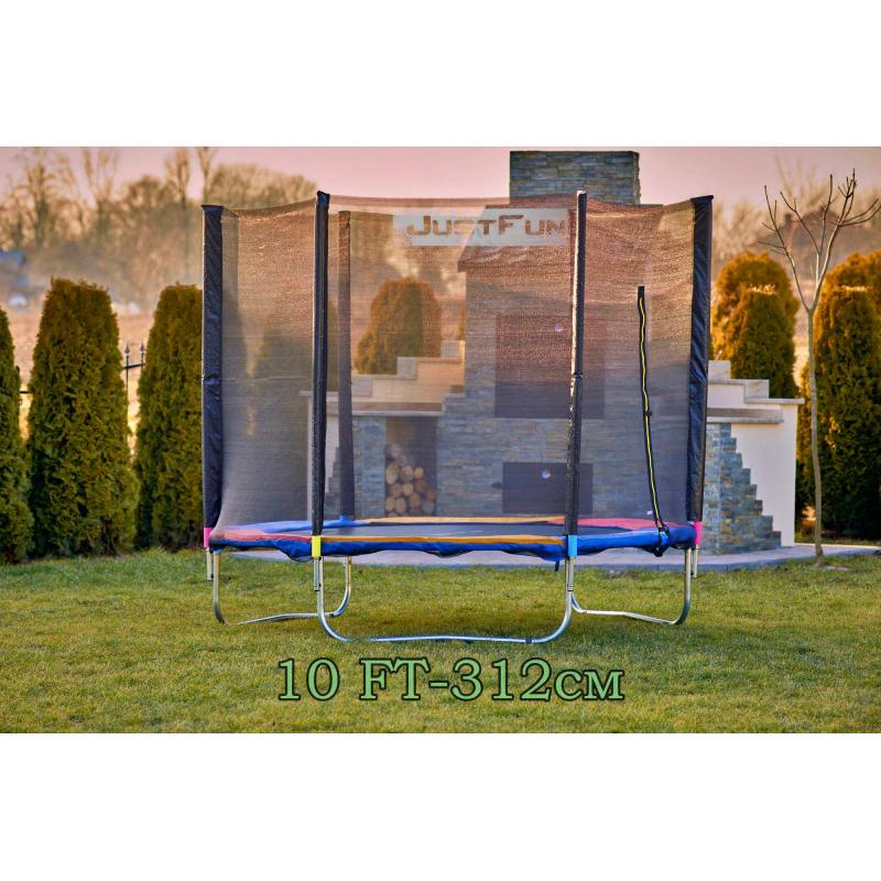 Батут Just Fun с сеткой 312 см Multicolor + лестница - фото 4 Батут Just Fun с сеткой 312 см Multicolor + лестница - фото 4