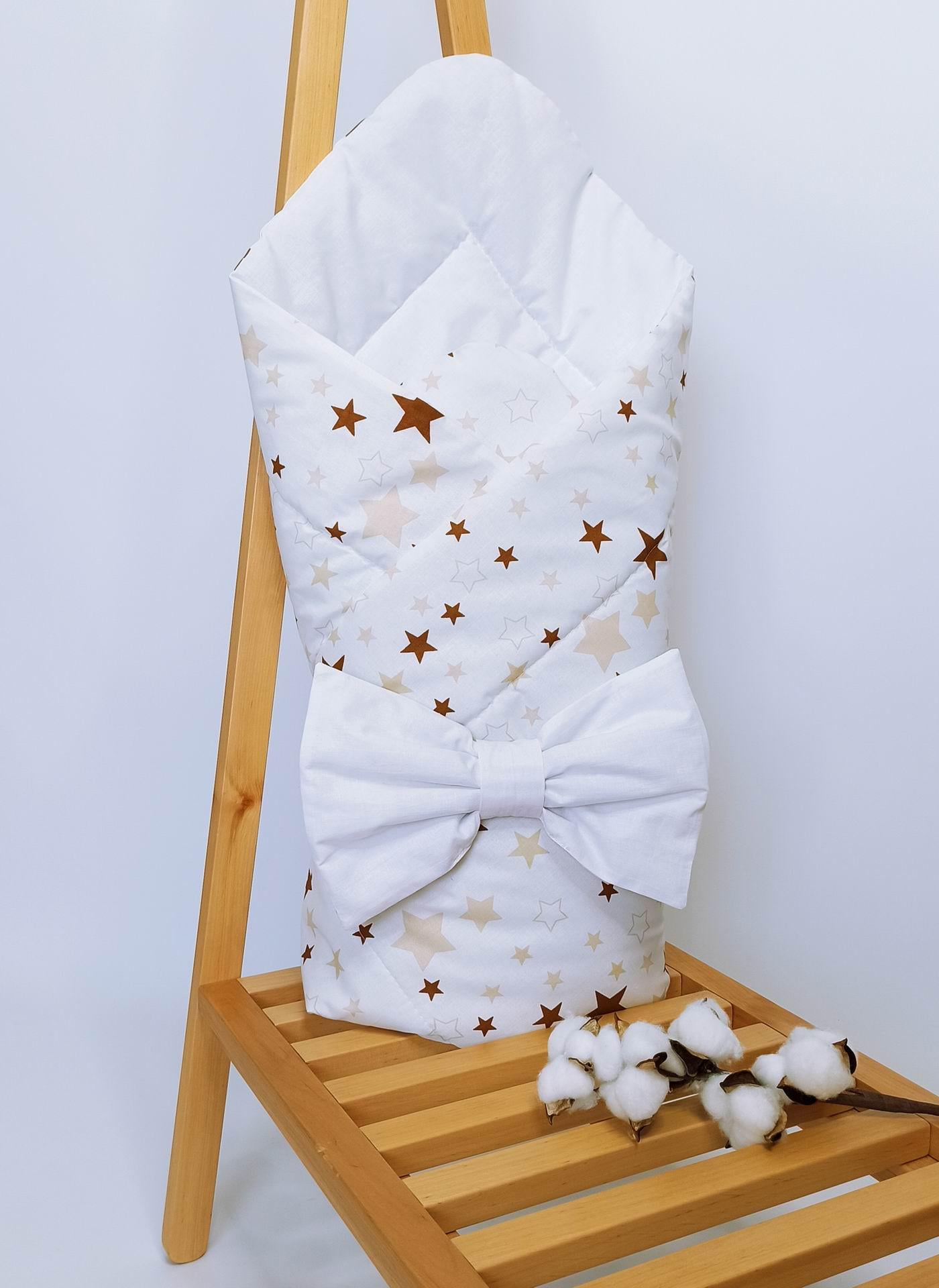 Конверт на виписку Penetka Зірочки зимова бязь 90x90 см Світло бежевий (6505.90.90.115)