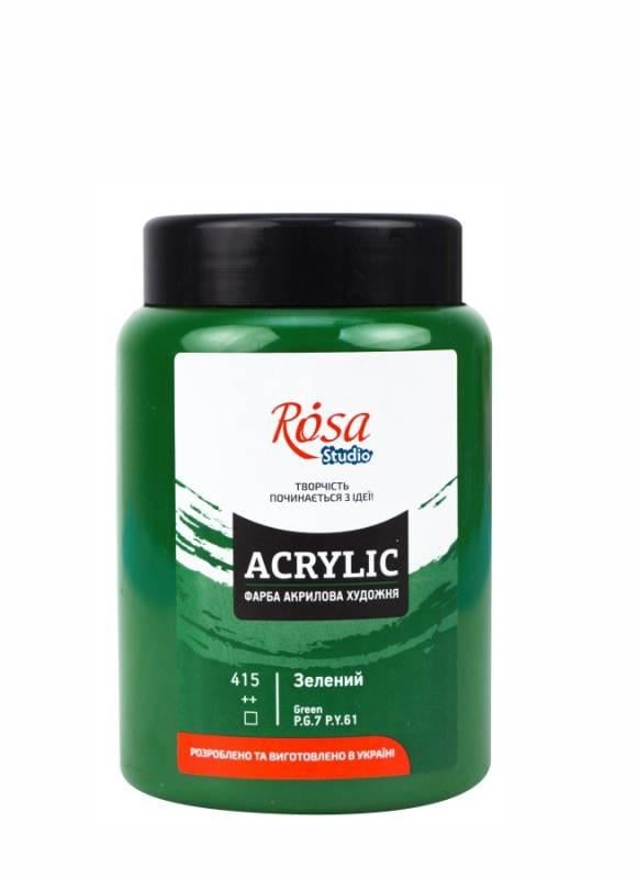 Краска акриловая ROSA Studio 400 мл Зеленый (skl-415)
