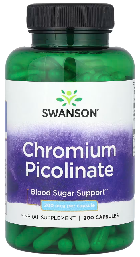 Хром пиколинат Swanson Chromium Picolinate 200 мкг 200 капсул Хром пиколинат Swanson Chromium Picolinate 200 мкг 200 капсул