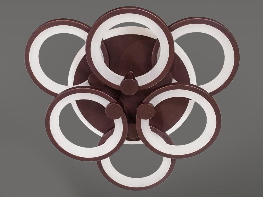 Люстра светодиодная акриловая в гостиную 8022-3+3CF-LS 85W на 12 кв.м (1494930510)