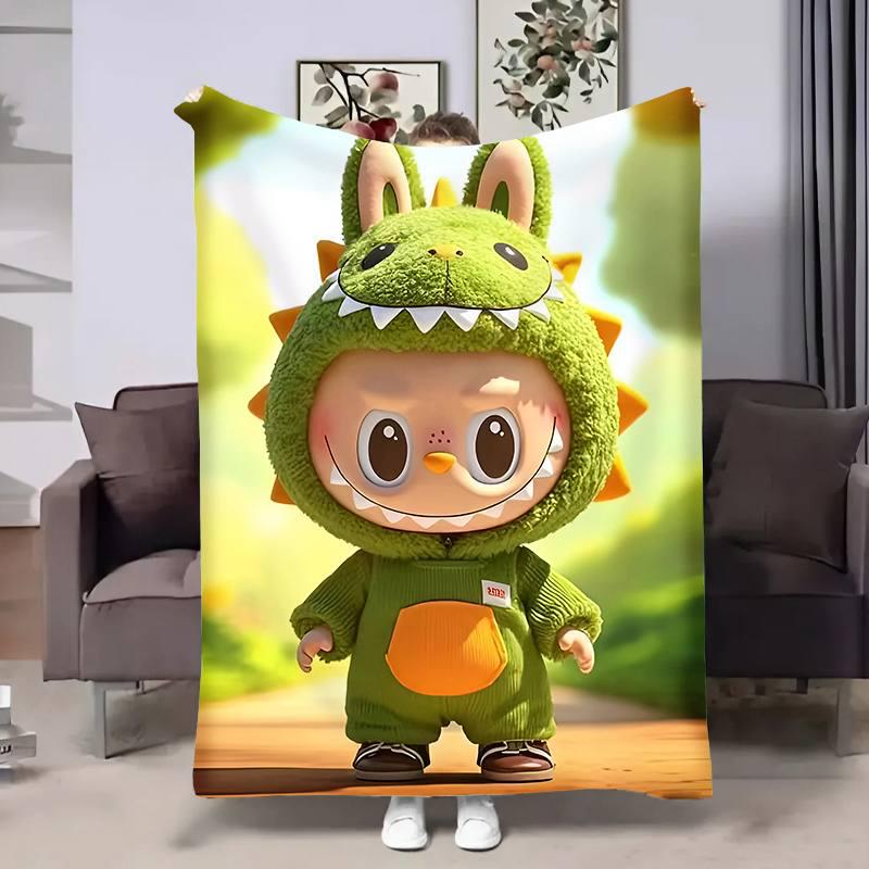 Плед плюшевый с 3D рисунком Лабубу 13 велюр 160х200 см (14818А)