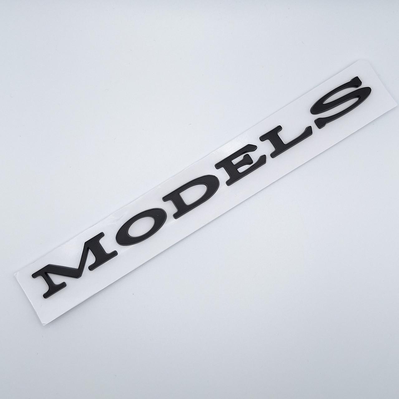 Эмблема надпись Model S Tesla Черный матовый (1998676152)