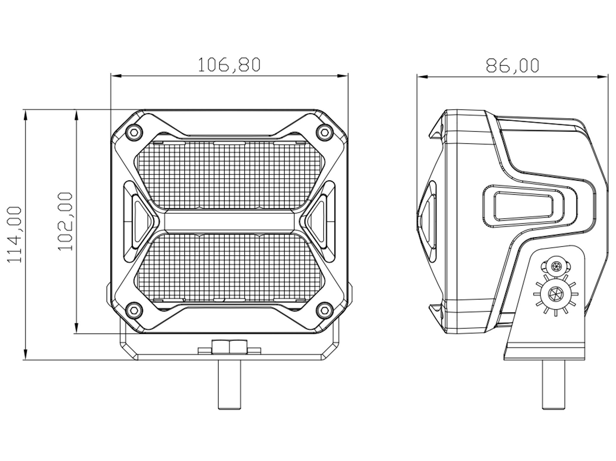 Фари додаткові LED WL SQ-112 DLX 4" SP+DRL 6L-30 W Osr - фото 2